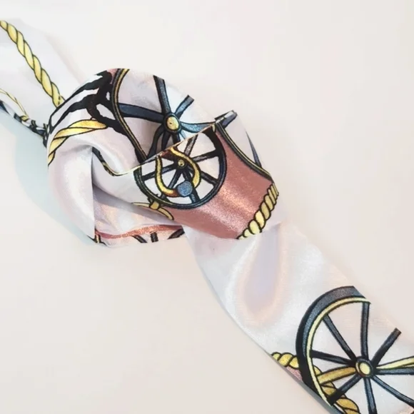 NEW! BAG TWILLY, LUXURY INSPIRED headband bracelet, light pink, white and blue - Picture 2 of 3